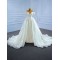 2024 Arabic Mermaid Wedding Dresses Scoop Neck Off Shoulder Overskirts Formal Bridal Gowns