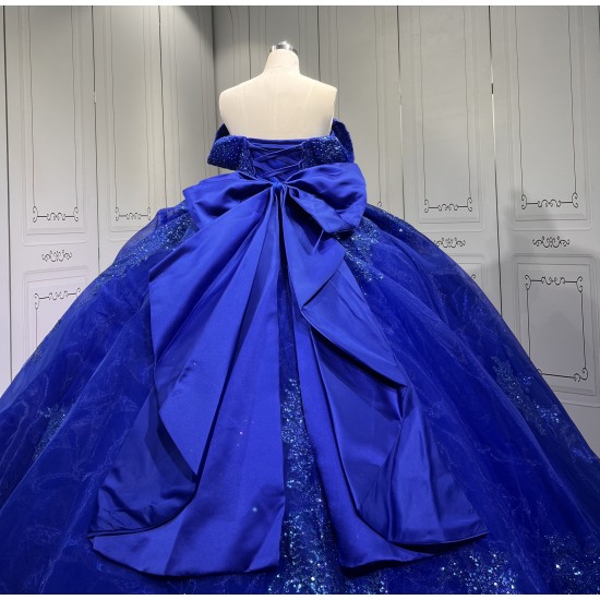 2024 Blue Quinceanera Dresses Princess Ball Gown Lace Appliques Sweetheart Girls Sweet 15 Vestidos De 15 Anos