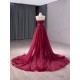 2024 Prom Burgundy Evening Dresses Formal Strapless Night Party Dress Mermaid Floor Length Cocktail Gowns Plus Size