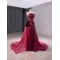 2024 Prom Burgundy Evening Dresses Formal Strapless Night Party Dress Mermaid Floor Length Cocktail Gowns Plus Size