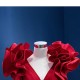 2024 Red A Line Evening Dresses For Women V Neck Long Satin Formal Prom Party Gowns Vestido De Noche