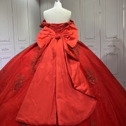 2024 Red Quinceanera Dresses Princess Ball Gown Lace Appliques Sweetheart Girls Sweet 15 Vestidos De 15 Anos