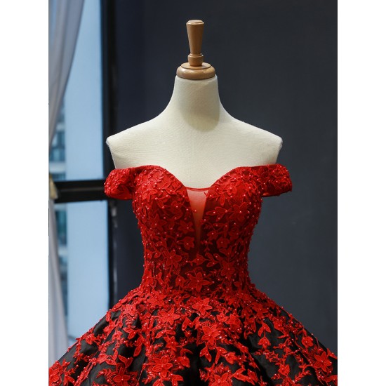 2024 Red Quinceanera Dresses Strapless Sweet 15 16 Dress Women Formal Gowns for Cocktail Birthday Party Dress