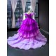 2024 Tiered Evening Dresses Purple Birthday Party Dresses for Women Arabic Wedding Party Gowns