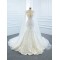 2024 Wedding Dress Scoop Neck Detachable Sleeve Bridal Gowns Appliques Robes De Dubai Custom Made