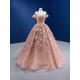 3D Flowers Evening Dresses Gowns Robe de Soiree Sexy Off Shoulder Ball Gown Soft Tulle Party Dresses