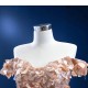 3D Flowers Evening Dresses Gowns Robe de Soiree Sexy Off Shoulder Ball Gown Soft Tulle Party Dresses