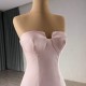 3D Flowers Pink Mermmaid Evening Dresses For Women Party Luxury Maxi Gowns Arabic Floor Length Prom Dress Vestidos