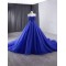 A Line Blue Formal Party Prom Dresses Sweetheart Neck Sweep Train Women Evening Dress