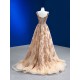 A Line Champagne Evening Dresses Appliques Sleeveless Formal Party Gowns Women Princess Dress