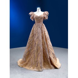 A Line Champagne Party Dresses Customized Homecoming Gowns Occasion Cocktail Dress