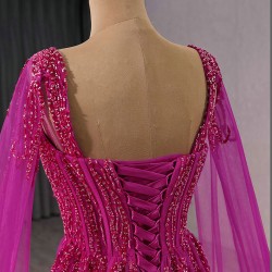 A Line Hot Pink Prom Dresses Corset Back Special Occasion Gowns For Women Formal Party Homecoming Dress 2024