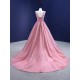 A Line Mauve Prom Dresses Women Sleeveless Formal Party Evening Dress Scoop Neck Gowns Customized