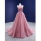 A Line Mauve Prom Dresses Women Sleeveless Formal Party Evening Dress Scoop Neck Gowns Customized