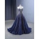 A Line Navy Blue Prom Dresses Sweetheart Neck Formal Party Homecoming Gowns Special Occasion Evening Dress Customized