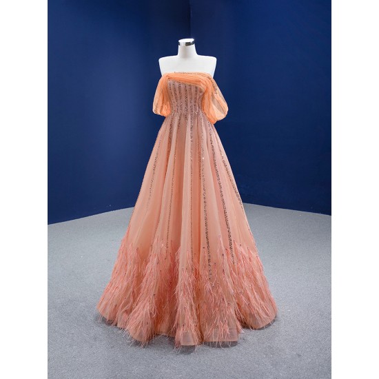 A Line Peach Color Prom Dresses Special Occasion Gowns For Women Formal Party Homecoming Dress 2024