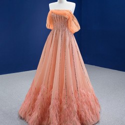 A Line Peach Color Prom Dresses Special Occasion Gowns For Women Formal Party Homecoming Dress 2024