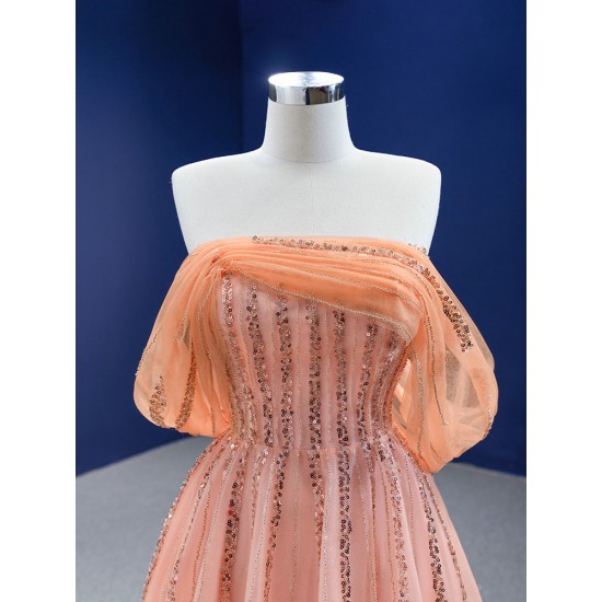 A Line Peach Color Prom Dresses Special Occasion Gowns For Women Formal Party Homecoming Dress 2024