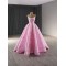 A Line Pink Prom Dresses Strapless Women Formal Evening Gowns Customized Party Dress