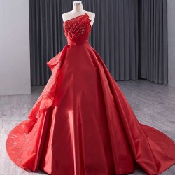 A Line Red Prom Evening Dresses Sleeveless Party Prom Dress Sequin Cocktail Prom Gowns Plus Size