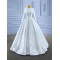 A Line Wedding Dress Long Sleeve Wedding Gown High Neck Beading Robe De Mariee