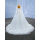 A Line Wedding Dresses Long Sleeve Bridal Gown Simple Satin Floor length Bride Dresses Vestidos De Novia