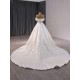 A Line Wedding Dresses Strapless Lace Appliques Robe De Mariee Bridal Gown