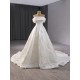 A Line Wedding Dresses Strapless Lace Appliques Robe De Mariee Bridal Gown