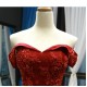 African Red Mermaid Sexy Evening Dresses 2024 Off Shoulder Formal Dress Lace Appliques Prom Party Gowns For Women