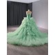 Aquamarine Color Quinceanera Dresses With Tiered Sweet 15 16 Dress For Women Birthday Party Gown