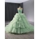 Aquamarine Color Quinceanera Dresses With Tiered Sweet 15 16 Dress For Women Birthday Party Gown