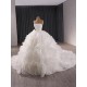 Arabia Vintage Ruffled Wedding Dresses Sleeveless Bridal Gowns Princess Women Bride Gown