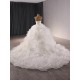 Arabia Vintage Ruffled Wedding Dresses Sleeveless Bridal Gowns Princess Women Bride Gown