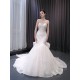 Arabic Mermaid Wedding Gowns Sleeveless Plus Size Train Princess Sparkly Sequins Bridal Party Dress With Bow