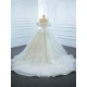 Aso Ebi Ball Gown Wedding Dresses Off Shoulder Lace Appliques Bridal Gowns Sequined Civil Bridal Robes