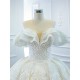 Aso Ebi Ball Gown Wedding Dresses Off Shoulder Lace Appliques Bridal Gowns Sequined Civil Bridal Robes