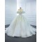 Aso Ebi Ball Gown Wedding Dresses Off Shoulder Lace Appliques Bridal Gowns Sequined Civil Bridal Robes