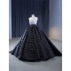 Ball Gown Black Prom Dresses Strapless Wedding Party Gowns Homecoming Dress Formal Women Outfits 2024