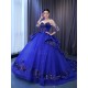 Ball Gown Blue Quinceanera Dress 2024 Long Sleeve Sweet 15 16 Dresses Party Gown Prom Cocktail Gown