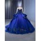 Ball Gown Blue Quinceanera Dress 2024 Long Sleeve Sweet 15 16 Dresses Party Gown Prom Cocktail Gown