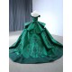 Ball Gown Emerald Green Quinceanera Dresses Off Shoulder Sweetheart Vestido De 15 16 Anos