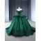 Ball Gown Emerald Green Quinceanera Dresses Off Shoulder Sweetheart Vestido De 15 16 Anos