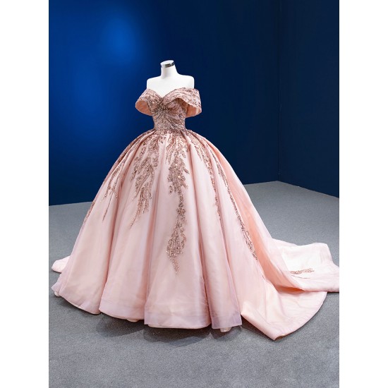 Ball Gown Prom Dress Off Shoulder Pink Quinceanera Dress 2024 Sweet 15 16 Birthday Party Gown