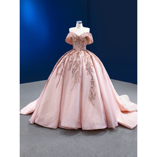 Ball Gown Prom Dress Off Shoulder Pink Quinceanera Dress 2024 Sweet 15 16 Birthday Party Gown