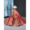 Ball Gown Red Quinceanera Dress Lace Applique Sweet 16 Gown Sequin Birthday Vestido De 15 XV Anos