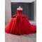 Ball Gown Red Quinceanera Dresses Sleeveless Lace Appliques Long Prom Sweet 16 Prom Gowns Vestidos De Quinceanera