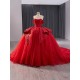 Ball Gown Red Quinceanera Dresses Sleeveless Lace Appliques Long Prom Sweet 16 Prom Gowns Vestidos De Quinceanera