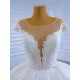 Ball Gown Tulle Wedding Dress Cape Sleeve Bridal Gowns Scoop Neck Robe de Mariage