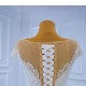 Ball Gown Tulle Wedding Dress Cape Sleeve Bridal Gowns Scoop Neck Robe de Mariage