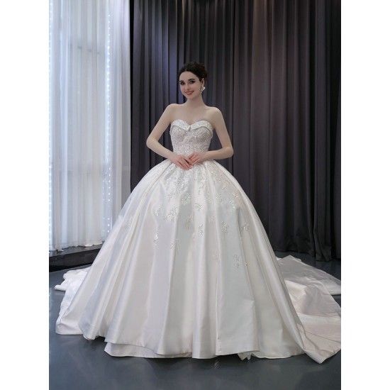 Ball Gown Wedding Dresses 2024 Sleeveless Sweetheart Neck Bride Gowns Backless Vestido De Novia